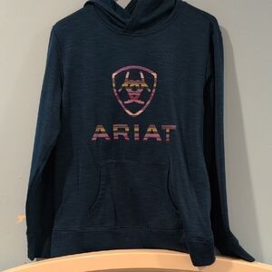 Ariat Dark Blue Hoodie with Multicolor Logo